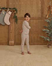 Load image into Gallery viewer, Rylee + Cru - Organic Long Sleeve Pajama Set - Holiday Stripe