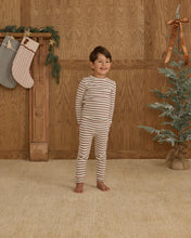 Load image into Gallery viewer, Rylee + Cru - Organic Long Sleeve Pajama Set - Holiday Stripe