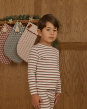 Load image into Gallery viewer, Rylee + Cru - Organic Long Sleeve Pajama Set - Holiday Stripe