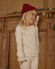 Load image into Gallery viewer, Rylee + Cru - Ribbed Long Sleeve Top - Natural Ditsy