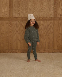 Rylee + Cru - Spongey Knit Set - Evergreen Ditsy
