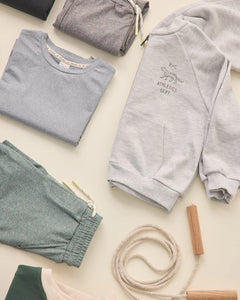 Rylee + Cru - Zip Raglan Hoodie - Heathered Ash