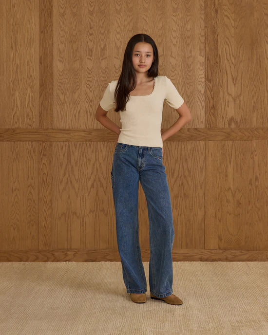 Rylee + Cru - Baggy Wide Leg Pant - Indigo Denim