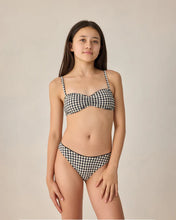 Load image into Gallery viewer, RYLEE + CRU - TEEN CARDIFF BIKINI SET - BLACK GINGHAM