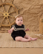Load image into Gallery viewer, RYLEE + CRU - SAILOR ROMPER - BLACK