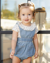 Load image into Gallery viewer, RYLEE + CRU - DENIM ROMPER -  WASHED BLUE