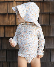 Load image into Gallery viewer, RYLEE + CRU - RASHGUARD GIRLS SET -  FLOWER FIELDS