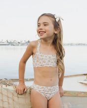 Load image into Gallery viewer, RYLEE + CRU - CROP RASHGUARD SET -  YELLOW FLORAL