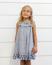Load image into Gallery viewer, RYLEE + CRU - LENNON DRESS -  MARINE GINGHAM