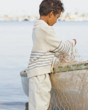 Load image into Gallery viewer, Rylee + Cru - Shawl Cardigan - Natural and Marine