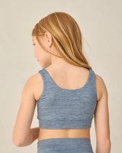 Load image into Gallery viewer, RYLEE + CRU - SWIFT SPORTS BRA - HEATHERED MARINE