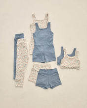 Load image into Gallery viewer, RYLEE + CRU - SWIFT SPORTS BRA - HEATHERED MARINE