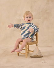 Load image into Gallery viewer, RYLEE + CRU - CREWNECK ROMPER - MARINE STRIPE