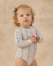 Load image into Gallery viewer, RYLEE + CRU - DELPHINE RASHGUARD ONE-PIECE BLUE FLORAL