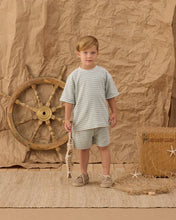 Load image into Gallery viewer, RYLEE + CRU - Terry Boys Short - Seafoam Stripe