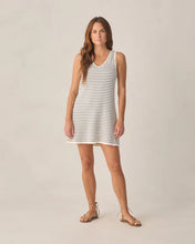 Load image into Gallery viewer, RYLEE + CRU - WOMEN'S CROCHET TANK MINI DRESS - MARINE STRIPE