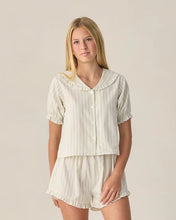 Load image into Gallery viewer, RYLEE + CRU - TEEN DELILAH PAJAMA SET - SEAFOAM RAILROAD STRIPE