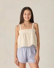 Load image into Gallery viewer, RYLEE + CRU - TEEN EYELET SWING TOP - IVORY