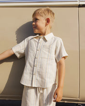 Load image into Gallery viewer, RYLEE + CRU - COLLARED SHORT SLEEVE SHIRT - SEA STRIPE