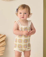 Load image into Gallery viewer, RYLEE + CRU - CROCHET ROMPER -  CITRON DAISY CHECK