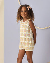 Load image into Gallery viewer, RYLEE + CRU - CROCHET TANK SET - CITRON DAISY CHECK