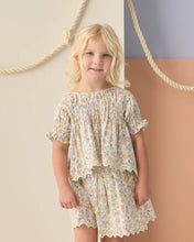 Load image into Gallery viewer, RYLEE + CRU - SMOCKED V MINI SKIRT - BLOOM