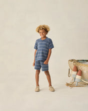Load image into Gallery viewer, Rylee + Cru - Chandler Knit Polo - Navy Stripe
