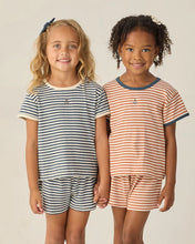 Load image into Gallery viewer, Rylee + Cru - Pointelle Tee - Navy Stripe
