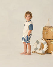 Load image into Gallery viewer, Rylee + Cru - Boardshort - Navy Stripe