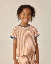 Load image into Gallery viewer, Rylee + Cru - Pointelle Tee - Poppy Stripe