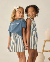 Load image into Gallery viewer, Rylee + Cru - Denim Mini Skirt - Navy Stripe