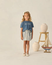 Load image into Gallery viewer, Rylee + Cru - Denim Mini Skirt - Navy Stripe