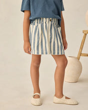 Load image into Gallery viewer, Rylee + Cru - Denim Mini Skirt - Navy Stripe