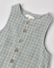 Load image into Gallery viewer, RYLEE + CRU - BUTTON JUMPSUIT - GREEN GINGHAM
