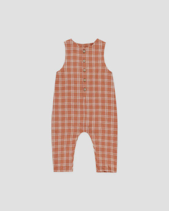 Rylee + Cru - Button Jumpsuit - Poppy Check