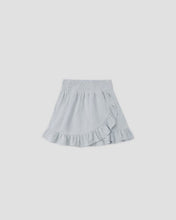 Load image into Gallery viewer, Rylee + Cru - Wrap Ruffle Skirt - Heathered Light Blue