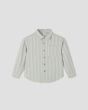 Load image into Gallery viewer, Rylee + Cru - Collared Long Sleeve Shirt - Sage Pinstripe