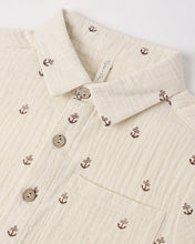 Load image into Gallery viewer, Rylee + Cru - Collared Short Sleeve Shirt - Anchors