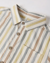 Load image into Gallery viewer, Rylee + Cru - COLLARED SHORT SLEEVE SHIRT - VALENCIA STRIPE