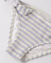 Load image into Gallery viewer, RYLEE + CRU - CROPPED RASHGUARD SET - PERIWINKLE STRIPE