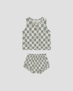 Rylee + Cru - Baby Tank Set - Coastal Check