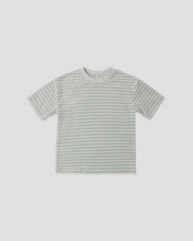 Load image into Gallery viewer, RYLEE + CRU - Terry Relaxed Tee - Seafoam Stripe