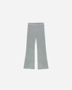 Flare Knit Pant - Dusty Blue