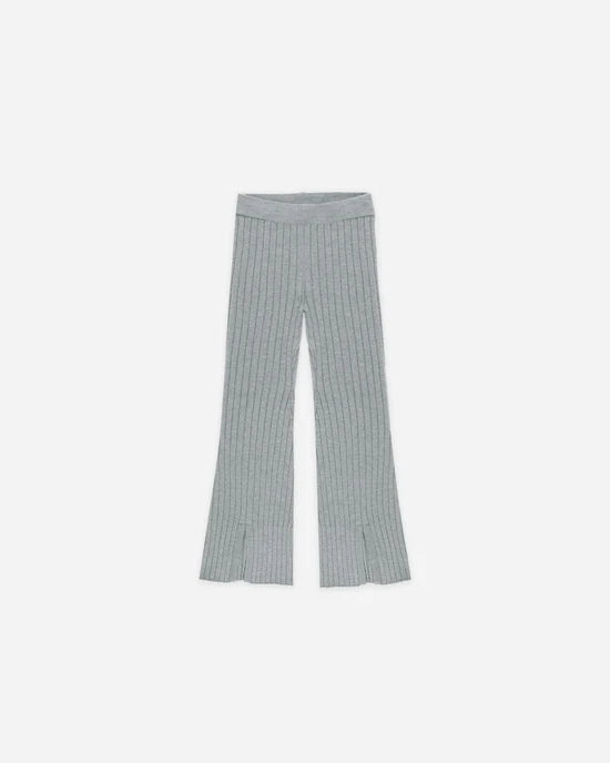 Flare Knit Pant - Dusty Blue