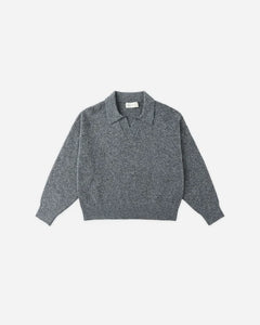 Collared Sweater - Heathered Grey