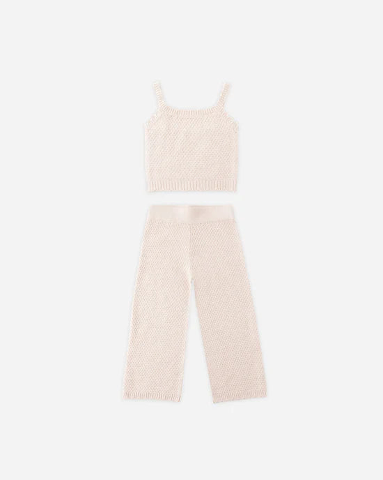 Rylee + Cru - Knit Lounge Set - Heathered Petal