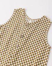 Load image into Gallery viewer, RYLEE + CRU - MAVRICK ROMPER - OCRE CHECK