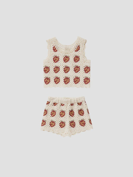 Rylee + Cru - Crochet Tank Set - Strawberry
