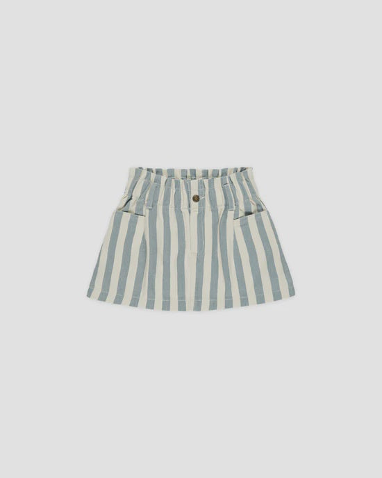 Rylee + Cru - Denim Mini Skirt - Ocean Stripe