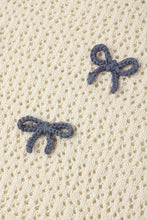 Load image into Gallery viewer, RYLEE + CRU - CROCHET KNIT PULLOVER   BOWS